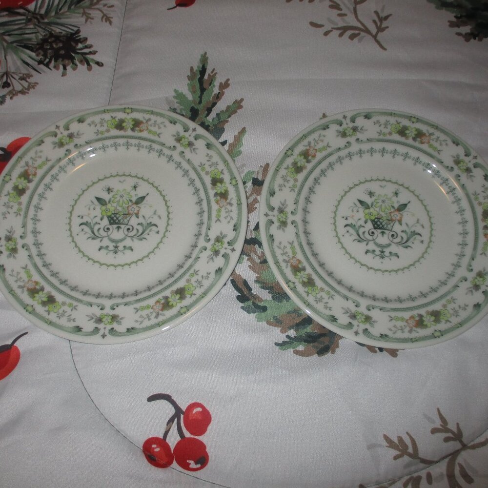 Vintage Set of 2 bread & B Plates Royal Doulton Provencal T.C. 1034 6.5" England